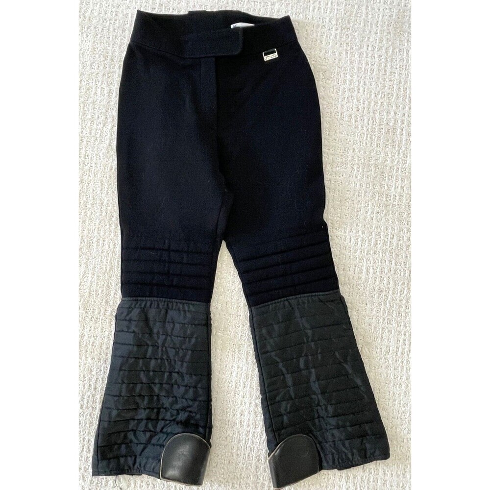 Vintage 50s 60s Edelweiss Austrian Black Wool Blend Ski Pants 26" x 26" RARE